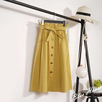 Knee Length High Waist Skirt for Women