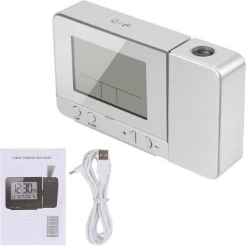Horloge LED HOOMIN avec projection rétro-éclairée