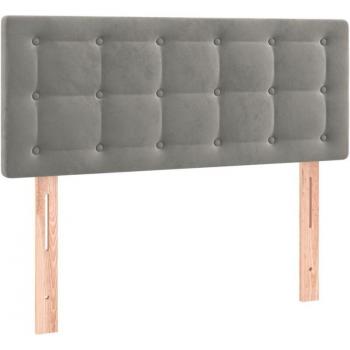 Testiera letto elegante in velluto grigio chiaro 80x5x78cm