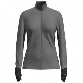 Felpa Con Zip Icebreaker Descender Donna Grigia