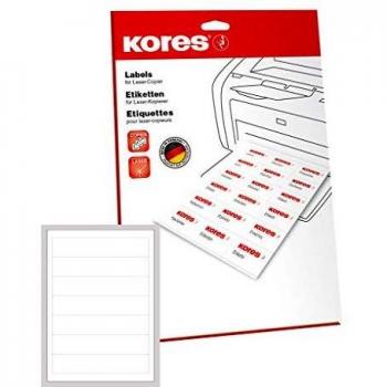 Kores étiquettes blanches pour dos de classeurs 192 x 38 mm