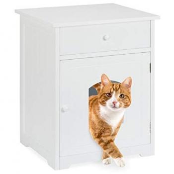 Lettiera in Arredo Relaxdays – Cassetto e Armadio
