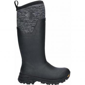 Womens Black Jersey Tall Arctic Wellie – Size 8 UK