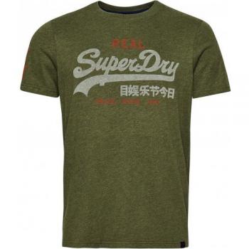 Chemise à rayures Superdry Olivée Marl