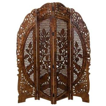 Biombo Decorativo de Madera Marrón 38x4x2.5x180 cm