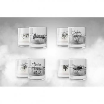 Harry Potter Hechizos Set 4 Vasos Cristal Harry Potter