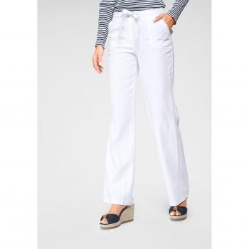 Leinenhose ANISTON, figurumspielend, Damen, mit Bindeband
