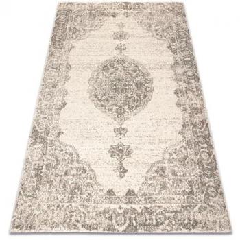 Ornamented Wool Abby Carpet, 120x170, Grey/Blue Beige Finish