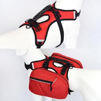 Adjustable Reflective Saddle Bag for Large Dog Hiking and Camping