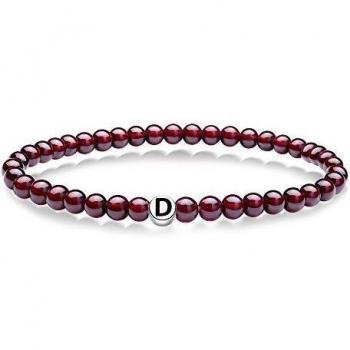 Bracelet d'amitié Grenat Naturel 5mm Rouge