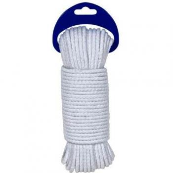 Geflochtener Baumwollenkernseil Ø 4,5 mm, 20 Meter, in Weiß