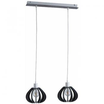 52cm Nicoleta Grey Ceiling Pendant Light, 2x E27