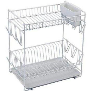 SAUVIC Égouttoir a vaisselle plastifié Grand modèle Blanc