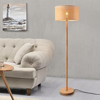 Stehleuchte Rochdale E27 Gelbbraun [Lux.pro]