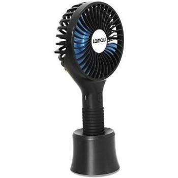 Lammcou USB‑Akku‑Tischventilator – Schwarzer Sommer‑Kühler