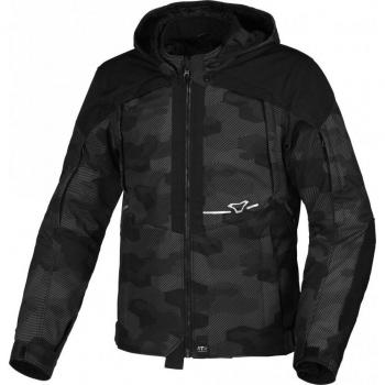 Macna Territor Giacca Moto Tessile Nero-Grigio