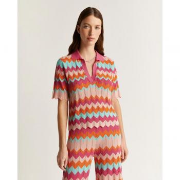 Pull en maille zigzag pour femme Scalpers multicolore