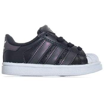 Baskets adidas SUPERSTAR pour enfants en cuir noir