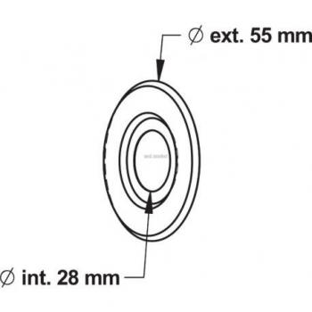 Moulure rosace Presto 55 × 28 mm