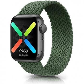 WOOZ Bracelet Montre Elastiques Tressée pour Apple Watch 44mm 40mm 42mm 38mm , Bracelet Élastique Nylon de Remplacement pour i