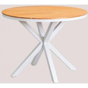 ArcherSklum Jardín Redondo – Aluminio & Madera Eucalipto