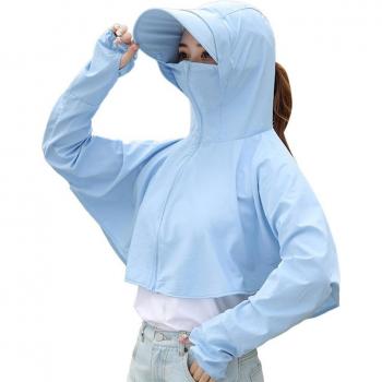 Frauen Sonnenkleidung mit breitem Krempenhut und UV-Schutz