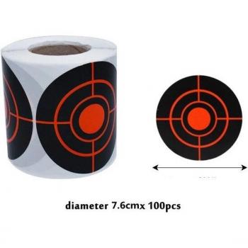 3 Adhesive Fluorescent Yellow Splatter Targets 250pcs