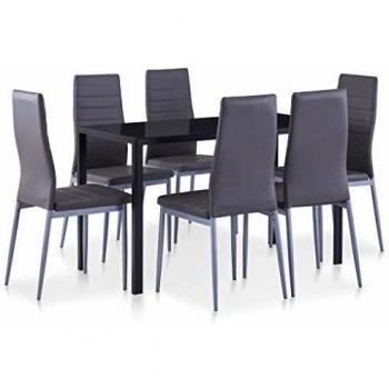 VidaXL 7-Piece Dining Set in Grey