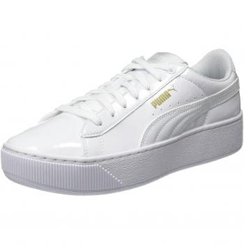 Puma Vikky Damen-Plattform-Patent-Sneaker – Farboption Weiß – Größe 42,5 EU (UK 8,5)