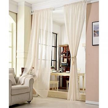 1 Pièce de Voilage Crème 140x175 cm