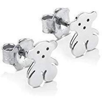 Pendientes de Botón TOUS Oso en plata