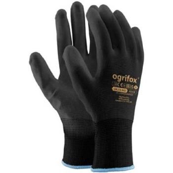 Guanti Ogrifox in poliestere, confezione da 12, colore nero, taglia 9