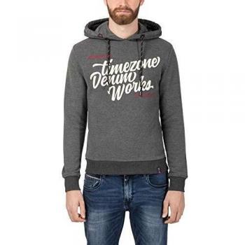 Sweat-Shirt À Capuche Noir Timezone, X-Large Homme
