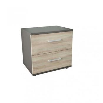 Mobiletto comodino Mickey con 2 cassetti in legno nobilitato bilaminato