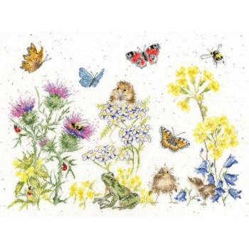 Kreuzstichset „Wildblumen Erinnerung“ – 39 × 29 cm