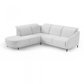 Ecksofa SIT & MORE Blues L-Form, weiß (silber)