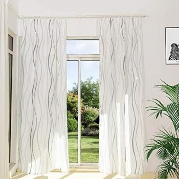 SCM Vorhang Leslie, grau, 2er-Set, 245x135cm, blickdicht