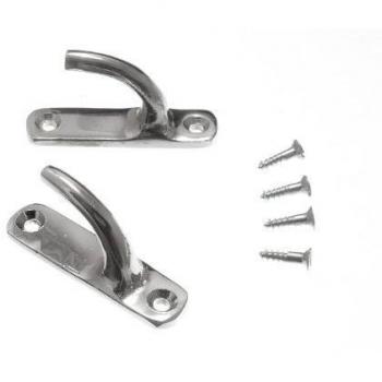 Modern Chrome Curtain Tie Hold Back Hooks 45MM with Screws