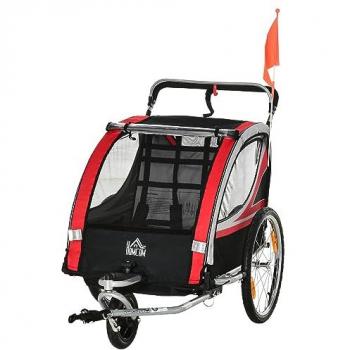 Remorque vélo pour enfant 2 en 1 jogger poussette