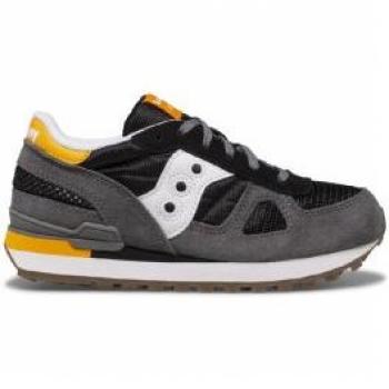 Zapatillas infantiles Saucony Shadow Original, gris negro naranja, talla 38