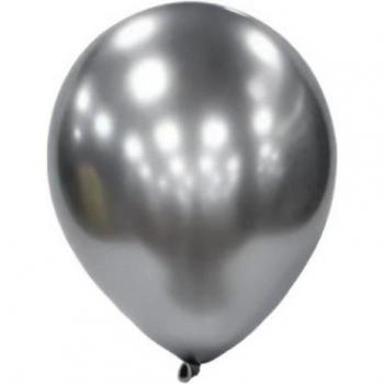 Zilveren Latex Ballonnen voor Clown Feest (12 stuks)