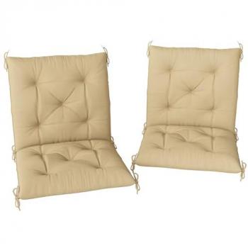 Alfresco Set of 2 Brown Outdoor Garden Chair Cushions