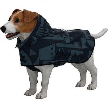 RAINKISS Hunde Regenponcho Schwarz M