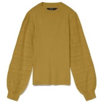 Vero Moda Pullover „High Neck“ – VMNEWLIMONE LS B.O.O., Gold, Größe S, Strick aus Viskose/Polyester/Nylon