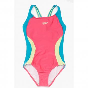 Bañador Speedo para niña en color rosa Colourblock Spiritback