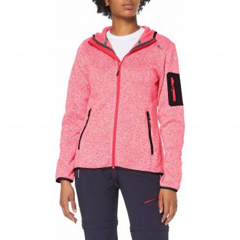 Fluoreszierende Fleecejacke für Damen – Red Bianco