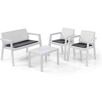 Set salotto da esterno Emily Lounge bianco (Keter)