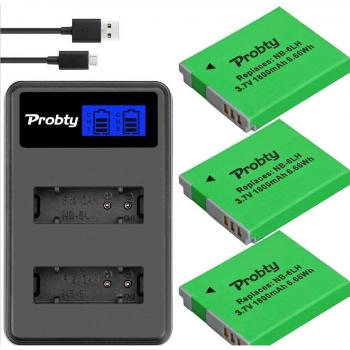 NB-6L Battery Pack with Charger for Canon IXUS 85, 95 IS, SX275, SX280, SX510, D10, S90, Powershot SX510 HS, SX520 HS