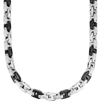 S.Oliver Collier für Herren, 48 cm Edelstahl schwarz