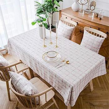 Cotton-Linen Purple Water‑Resistant Tablecloth, 90x135 cm